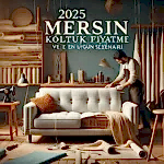 2025 yılı Mersin koltuk döşeme fiyatları ve en uygun döşeme seçenekleri hakkında bilgi içeren bir görsel.