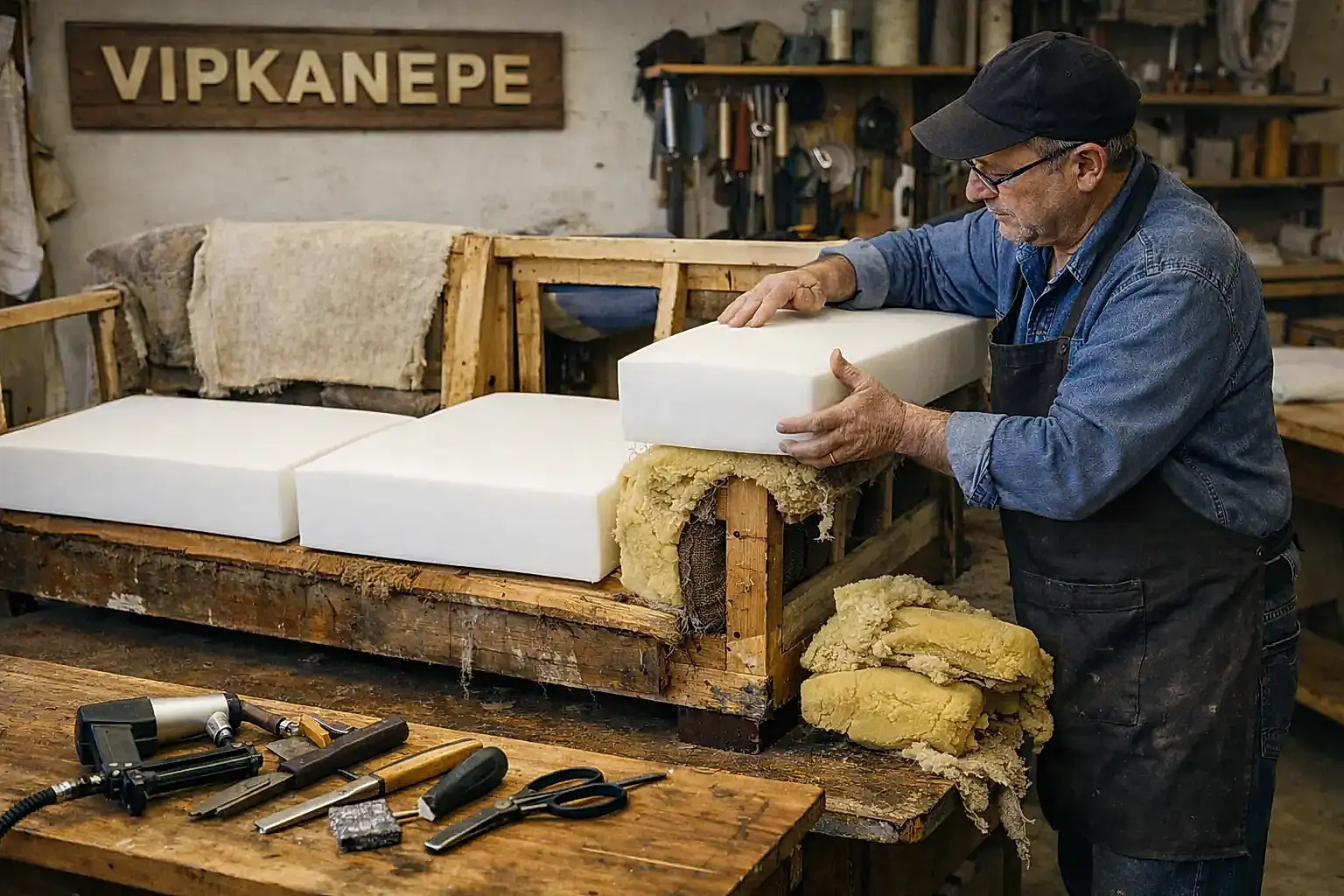 koltuk sünger değişimi ve koltuk iç dolgu katmanı vipkanepe